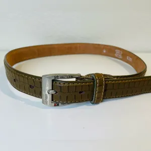 Vintage Tommy Hilfiger Square Buckle Croco-Print Leather‎ Belt Size XS (24”) thumbnail 8