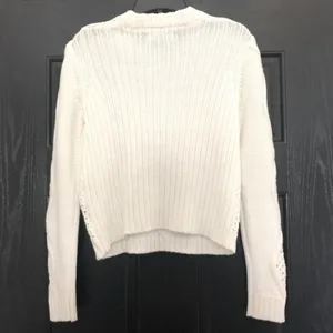 Rachel Roy Adrina Crewneck Pullover in Ivory, Size L New w/o Tag thumbnail 8