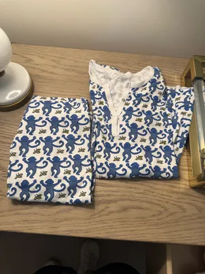 Roller Rabbit Pajamas Blue Monkey Long Sleeve thumbnail 2