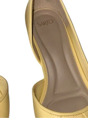 NEW FRANCO SARTO Debrah Half D'orsay Flat Butter Yellow SZ-8.5 thumbnail 5