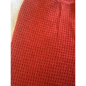 Aerie Red Waffle Knit Lounge Pajama Pants Cozy Holiday Jogger Leggings thumbnail 6