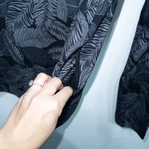 Hang Ten Black & Gray Palm Leaf Sunray Long Sleeve Sun Tee Size Medium thumbnail 4