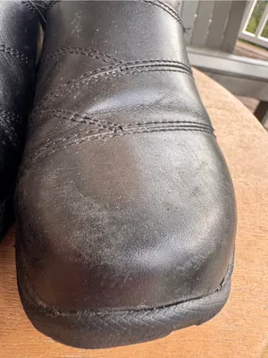 L.L.Bean Women’s 7.5 Wide Black Leather Slip On Comfort Shoes thumbnail 6