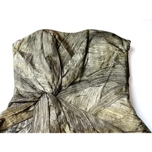 COPY - NWT Haute Hippie Metallic Gold & Black Twist Front Strapless Mini Dress … thumbnail 8