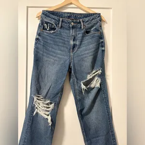 American eagle AE Stretch Mom Straight Jean thumbnail 4