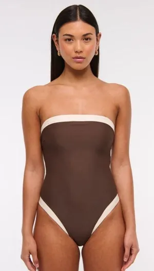 Abercrombie Brown One-piece swimsuit thumbnail 1