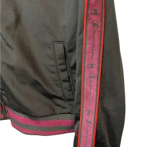 Champion Track Jacket‎ Floral Logo Women's L Black & Purple Varsity Streetwear thumbnail 3