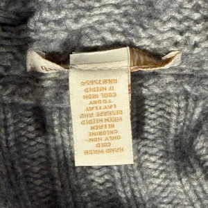 Abercrombie Sweater Wool Angora Cable Knit Turtleneck Y2K Preppy Gray Medium thumbnail 4