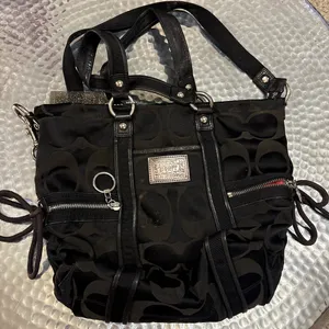 Vintage Coach Bag purse black thumbnail 1