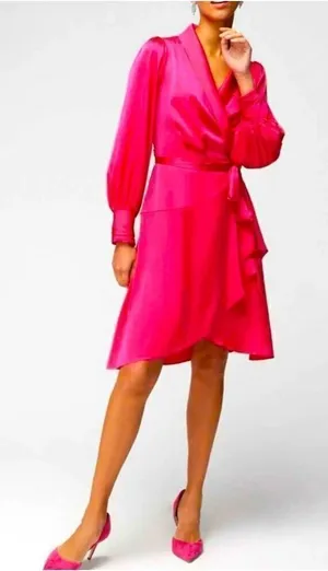 White House Black Market Women Waist Wrap Dress Hollywood Sz 4 nwt (0443) thumbnail 1