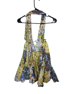 Zara Floral Halter Neck Dress Size Small thumbnail 4
