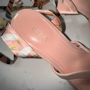 Guess Tropical Print Strappy Heels thumbnail 7