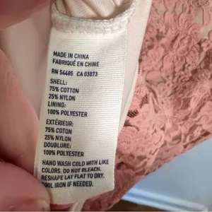 American Eagle Womens Sz 2 Lace Dress Fit & Flare Light Pink Scoop Neck Low Back thumbnail 11