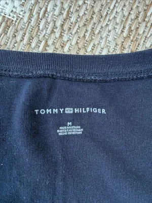 Tommy Hilfiger Navy V-Neck Short Sleeve Tee with Logo thumbnail 2