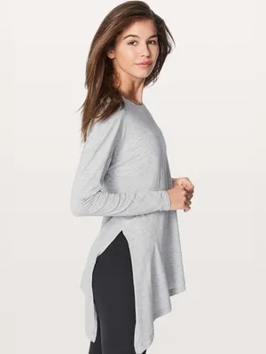 Lululemon Athletica To The Point Long Sleeve Asymmetrical Hem Tunic Top Medium thumbnail 2