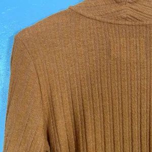 Maeve Anthropologie Women M Orange Rafela Ribbed Hacci Surplice Sweater Boho thumbnail 8