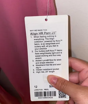 Lululemon NWT Pink Puff Align High-Rise Nulu Hidden Pocket Pants 25" 9/2021 12 thumbnail 5
