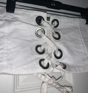 Zara Laced White Crop Top thumbnail 3