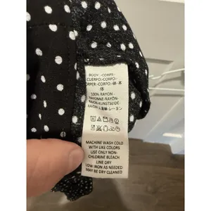 Free People Magdalene High-Waist Black Polka-Dot Rayon Shorts 0 XS Chic Feminine thumbnail 6