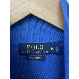 Polo Ralph Lauren Royal Blue Quarter Zip Pullover M Preppy Equestrian Classic thumbnail 6