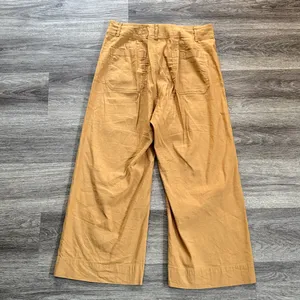 Maeve The Colette Cropped Wide Leg Pants in Mustard Yellow Size 34 High rise thumbnail 2