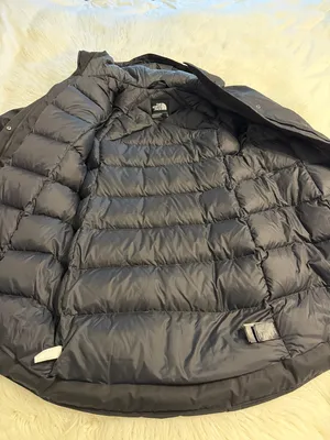 THE NORTH FACE Insulated Black Hooded Parka long size L 100% nylon and Goose thumbnail 9