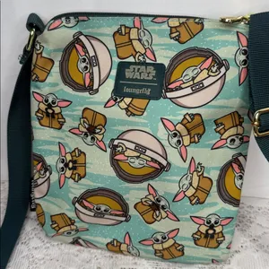Loungefly Star Wars The Mandalorian chibi baby yoda crossbody bag thumbnail 1
