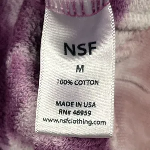 NSF Soul Cycle Hoodie Womens Medium Tie Dye Sweatshirt Pink Purple USA Cotton thumbnail 4