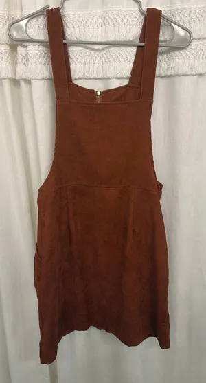 Shein Corduroy Overall Dress Pocket Front thumbnail 3