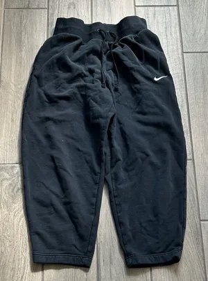 Nike Black Joggers with White Logo thumbnail 1