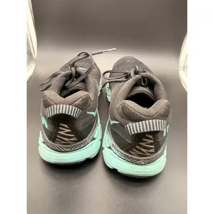 Hoka One One Clifton 4 Running Shoes Womens 8.5 Black Cyan Mesh Athletic Sneaker thumbnail 2
