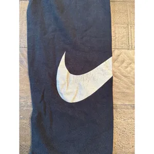 Nike Women's Black Silver Swoosh Logo Cotton Leggings Size Large thumbnail 4
