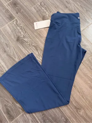 NEW lululemon athletica Groove Nulu blue light Navy Flare Yoga Pants 14 thumbnail 1