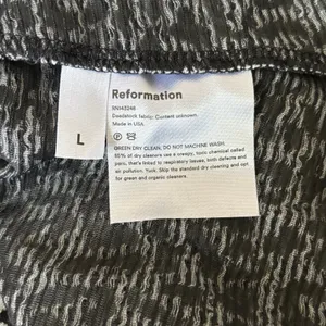 Reformation Kenmare Dress in Le Chat Size L Black White Animal Print‎ thumbnail 6