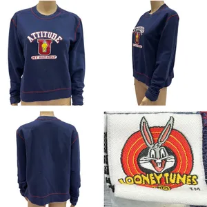 Vintage Looney Tunes Tweety Bird Attitude University Sweatshirt Blue Crew Neck M thumbnail 2