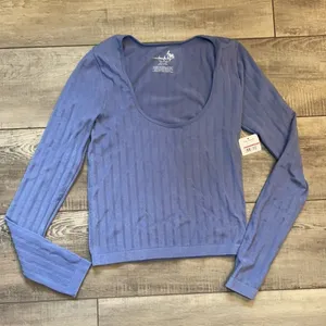 Free People Lucky You Blue Layering Top thumbnail 4