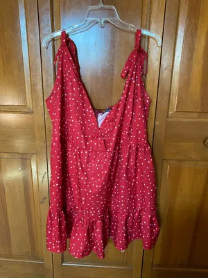 Bloom Chic Red Polka Dot Dress  thumbnail 2