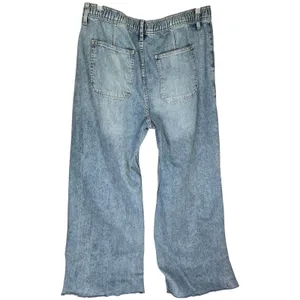 Lucky Brand Womens Blue Denim Drawstring Elastic Waist Utility‎ Jeans L 147987 thumbnail 2