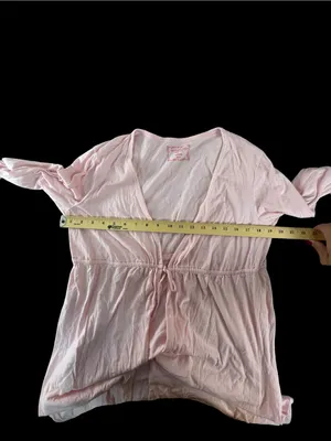 Motherhood Maternity Pink Nursing Wrap Robe with Tie Front thumbnail 4