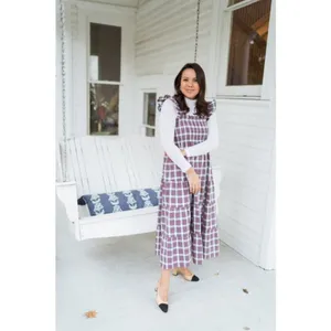 💕HILL HOUSE💕 Ellie Nap Dress ~ Multi-Color Tartan Plaid Print Large thumbnail 7