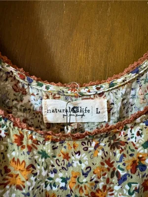 NWOT Natural Life green & brown floral maxi dress thumbnail 2