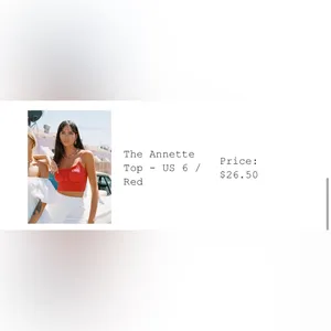 Princess Polly Annette Red Top thumbnail 5