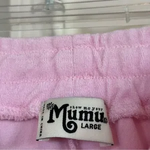SHOW ME YOUR MUMU Sittin Around SHORTS ONLY in Pink Terry Sz Large thumbnail 9