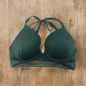 Shade and Shore bikini top Olive green Size 34 B thumbnail 3