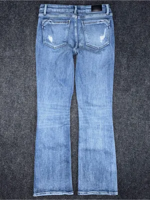 Buckle Black Fit No 53 Bootcut Stretch Jeans Distressed Sz 29 x 34 LONG BBW5514L thumbnail 2