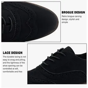 JABASIC Women's Brogue Oxford Walking Shoes Lace-Up Casual Black Size 9.5 NEW thumbnail 2