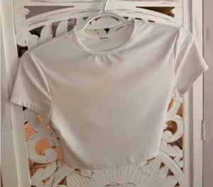 Cropped baby tee White thumbnail 1