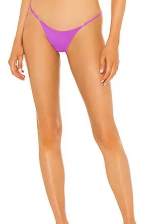 NWT Frankies Bikinis Sara Thong Bikini Bottom Passion Fruit Purple thumbnail 1