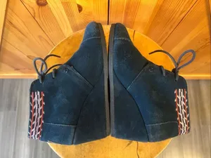 Toms Blue Suede Lace-Up Wedge Bootie Shoes Women's Size 6 thumbnail 6