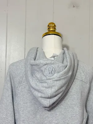 Lululemon Scuba Oversized Half Zip Hoodie XS/S Gray Tree Graphic thumbnail 8